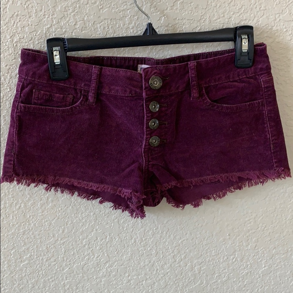 ROXY Jr corduroy button fly stretch shorts